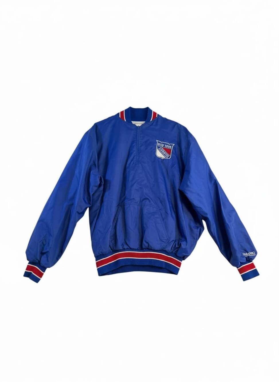 Vintage DeLONG New York Rangers Jacket Pullover NHL Blue Red USA Men’s XL